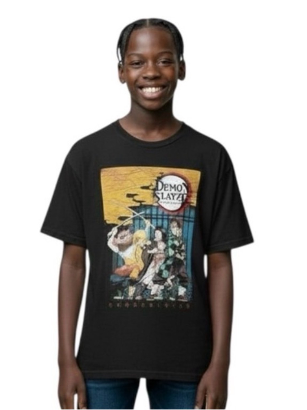 Demon Slayer Kimetsu No Yaiba Black T-Shirt size Medium